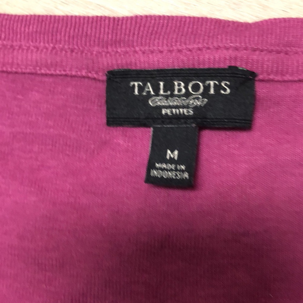 Talbots Ruffled Vneck Top size M - Picture 4 of 5